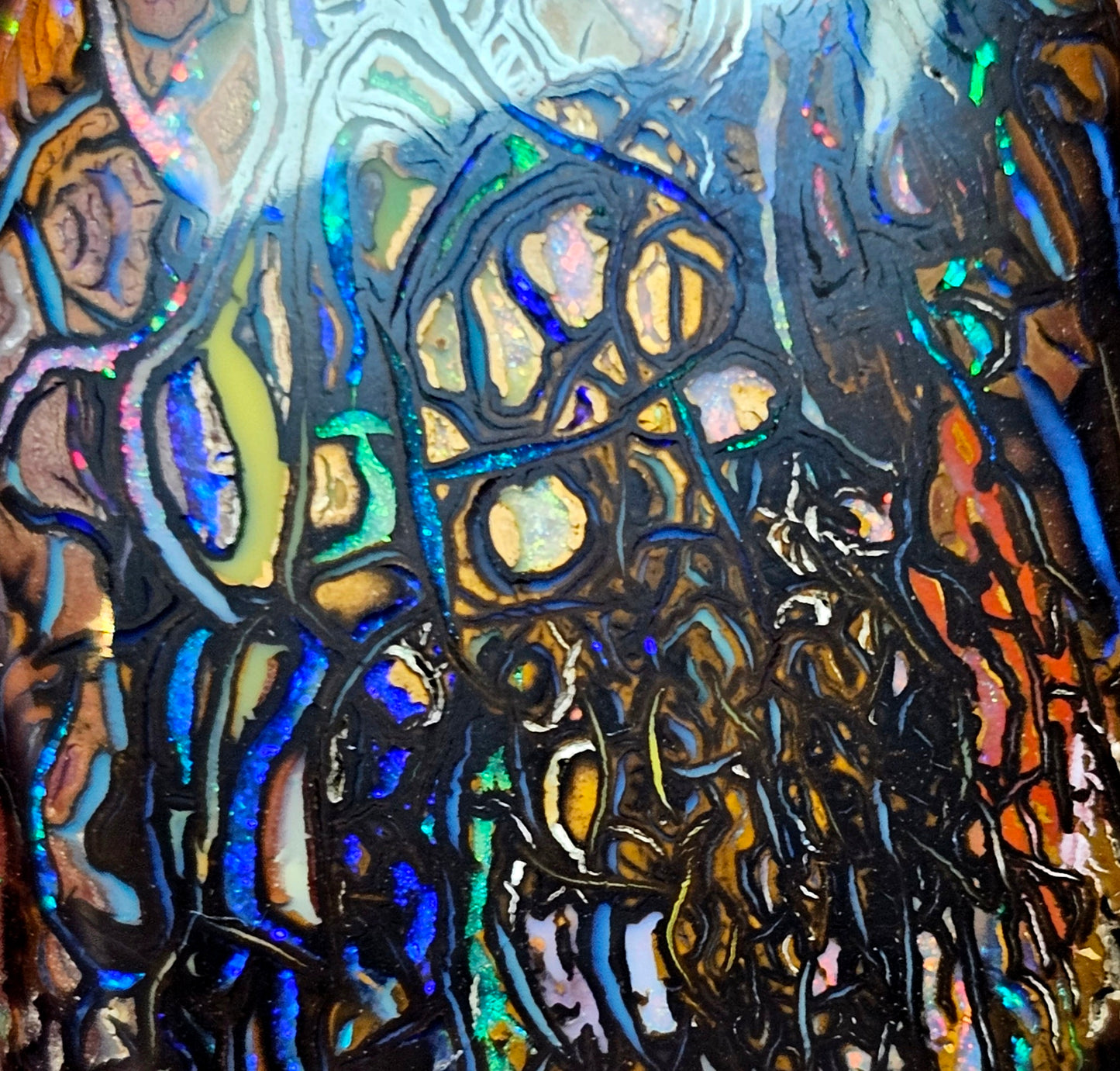 113cts Koroit Nut Boulder Opal with a Spectacular Pattern!!(JSMD9)