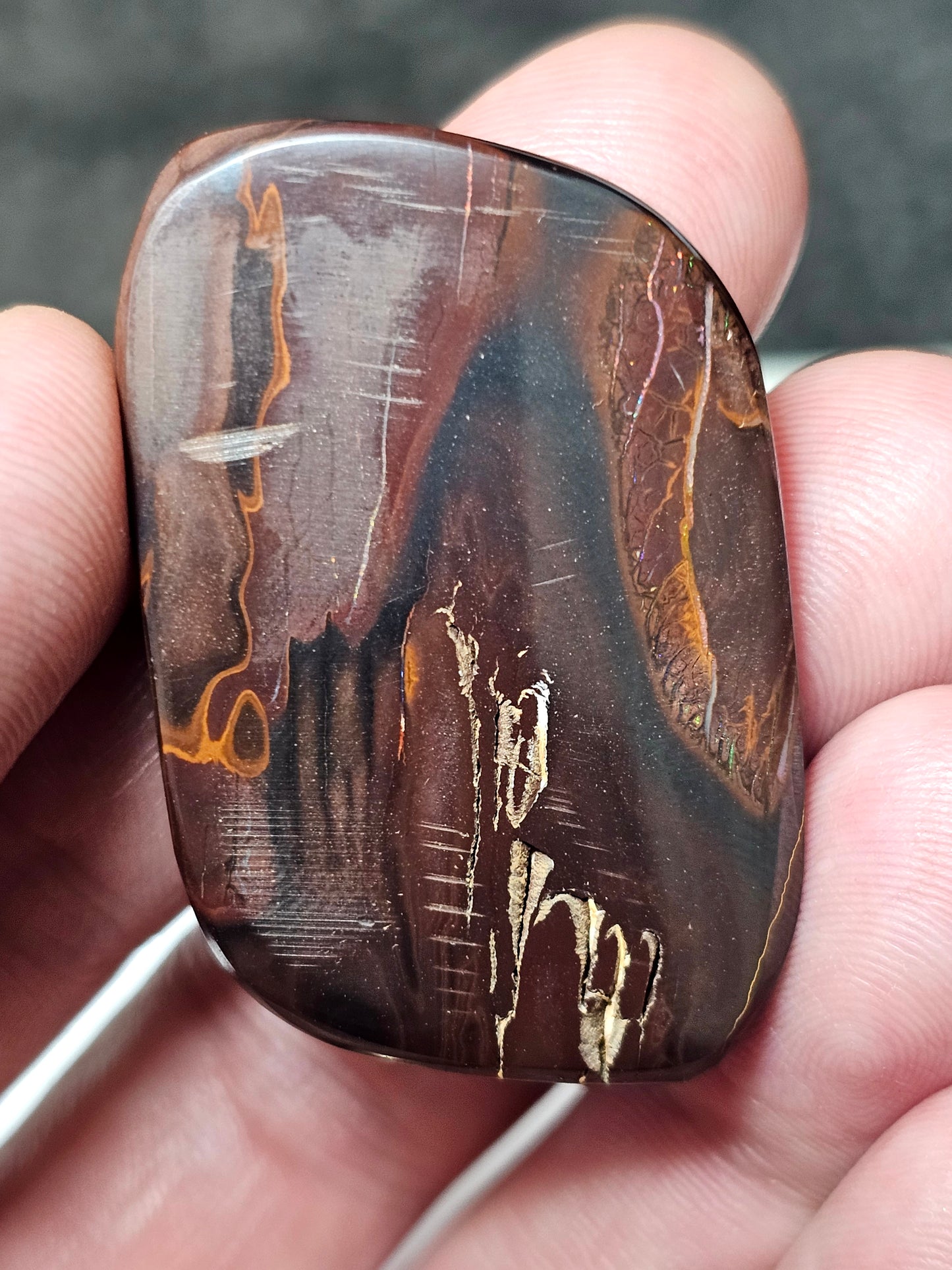 113cts Koroit Nut Boulder Opal with a Spectacular Pattern!!(JSMD9)