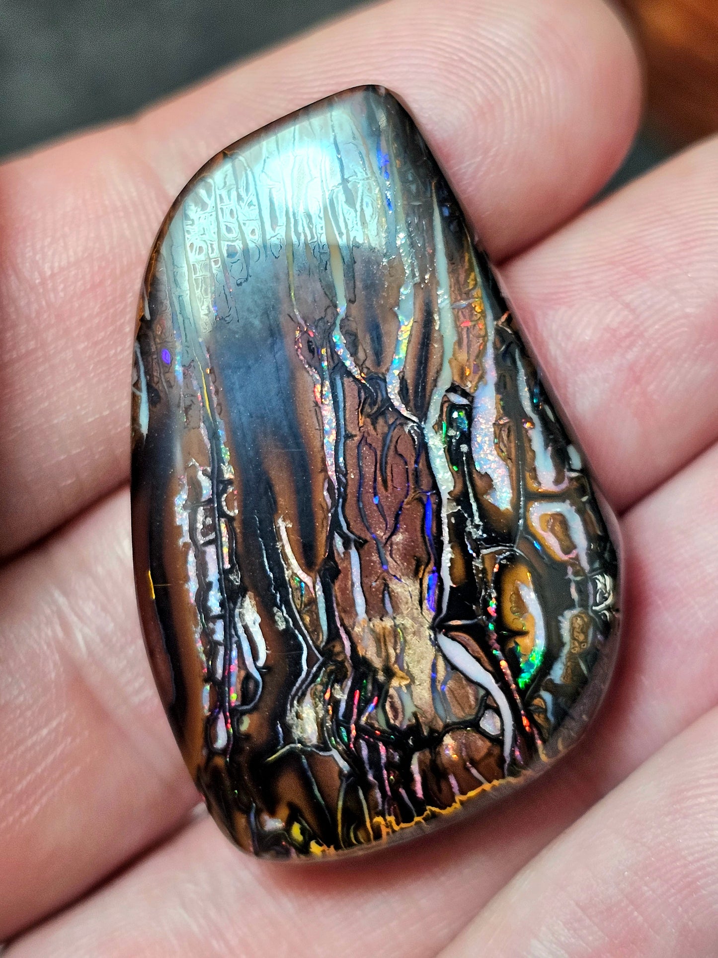 101cts Koroit Nut Boulder Opal with a Spectacular Pattern!!(JSMD10)