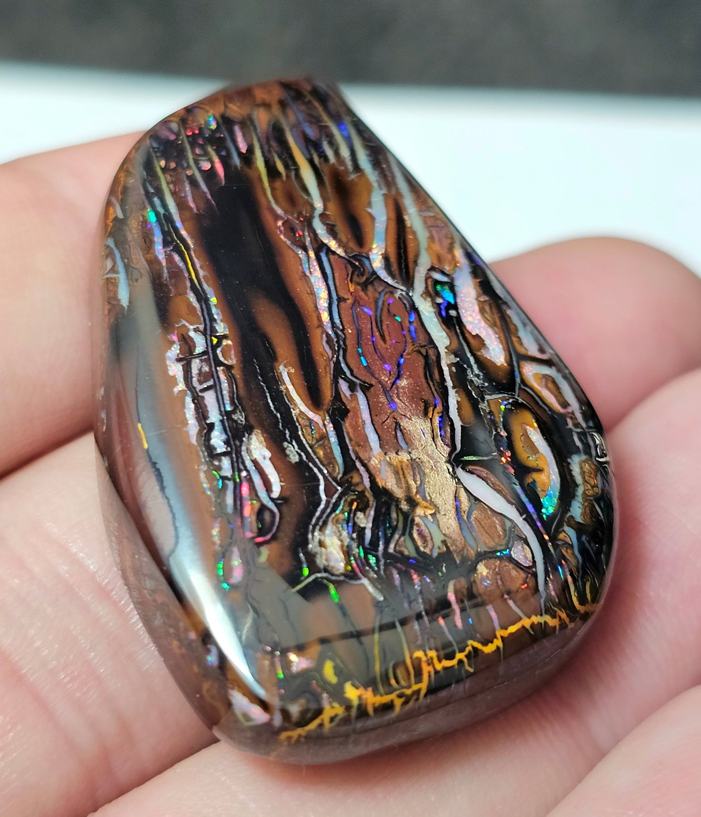101cts Koroit Nut Boulder Opal with a Spectacular Pattern!!(JSMD10)