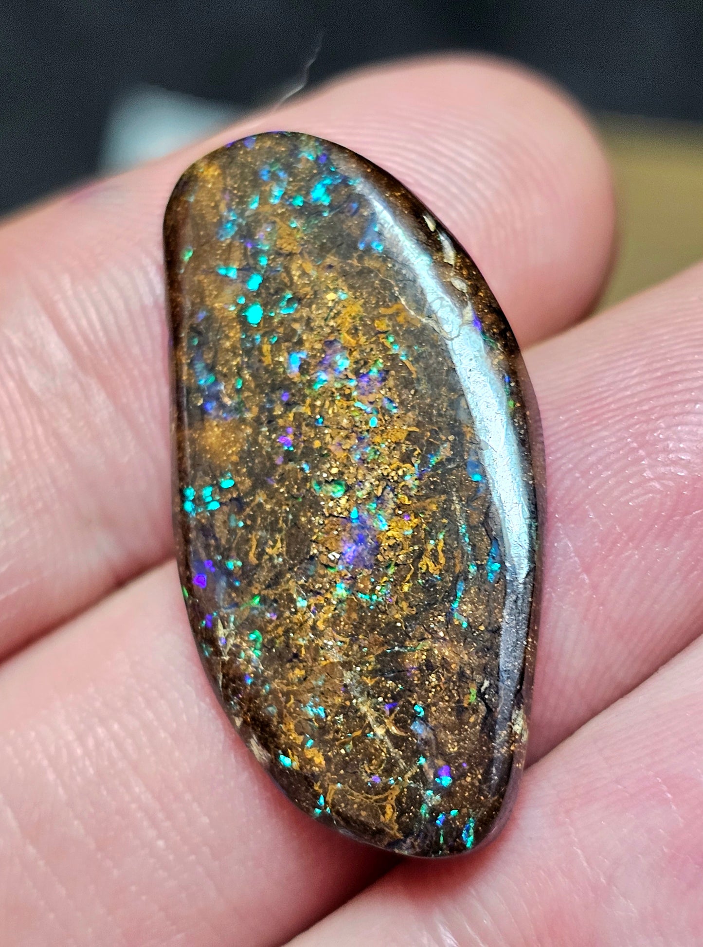 17cts Beautiful Boulder Opal with Brilliant Pinfire(Monthly Special)(NBM12)