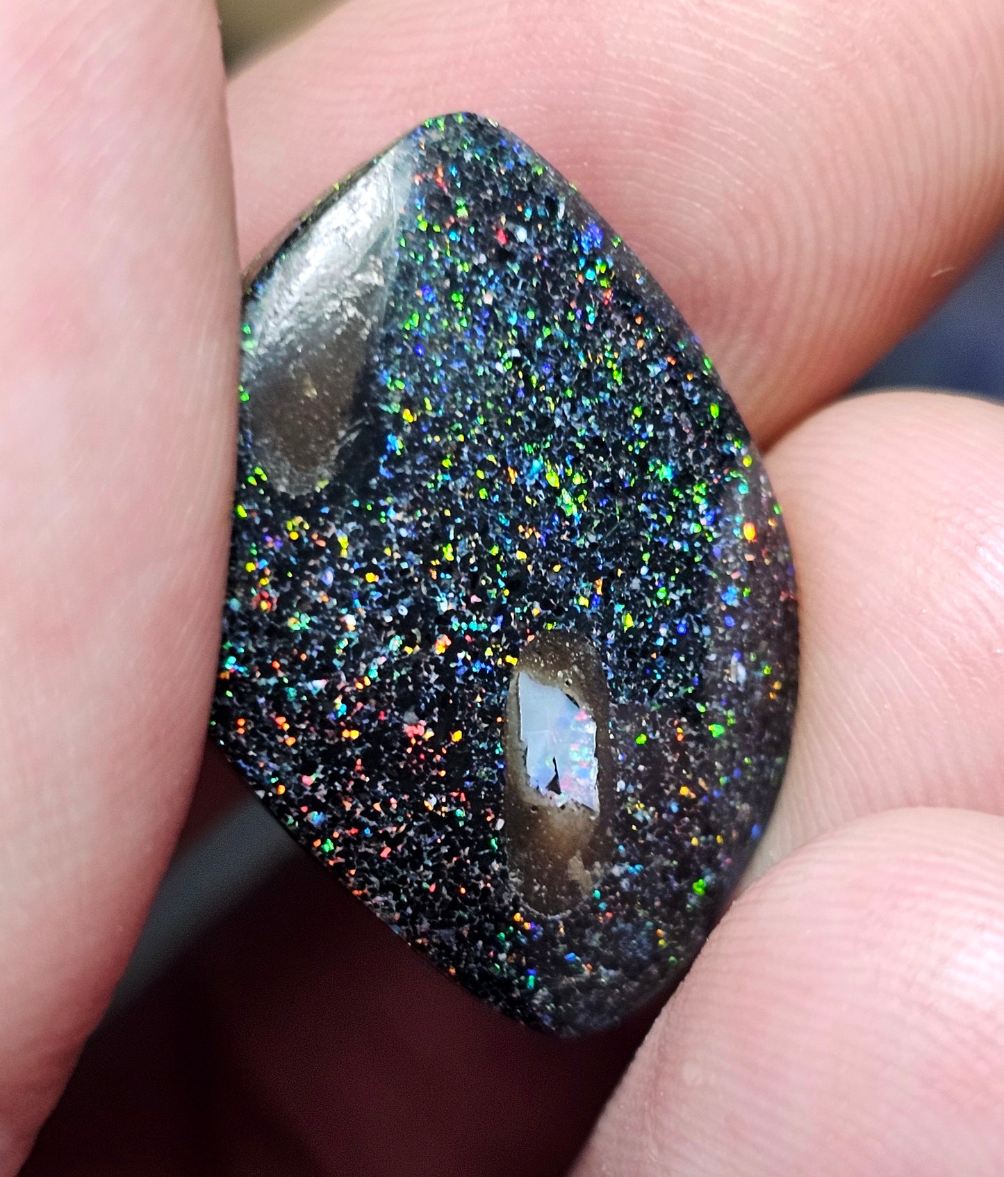 15cts Fairy Opal with an Inlay of an Opal chip - Opal Art (OA65)