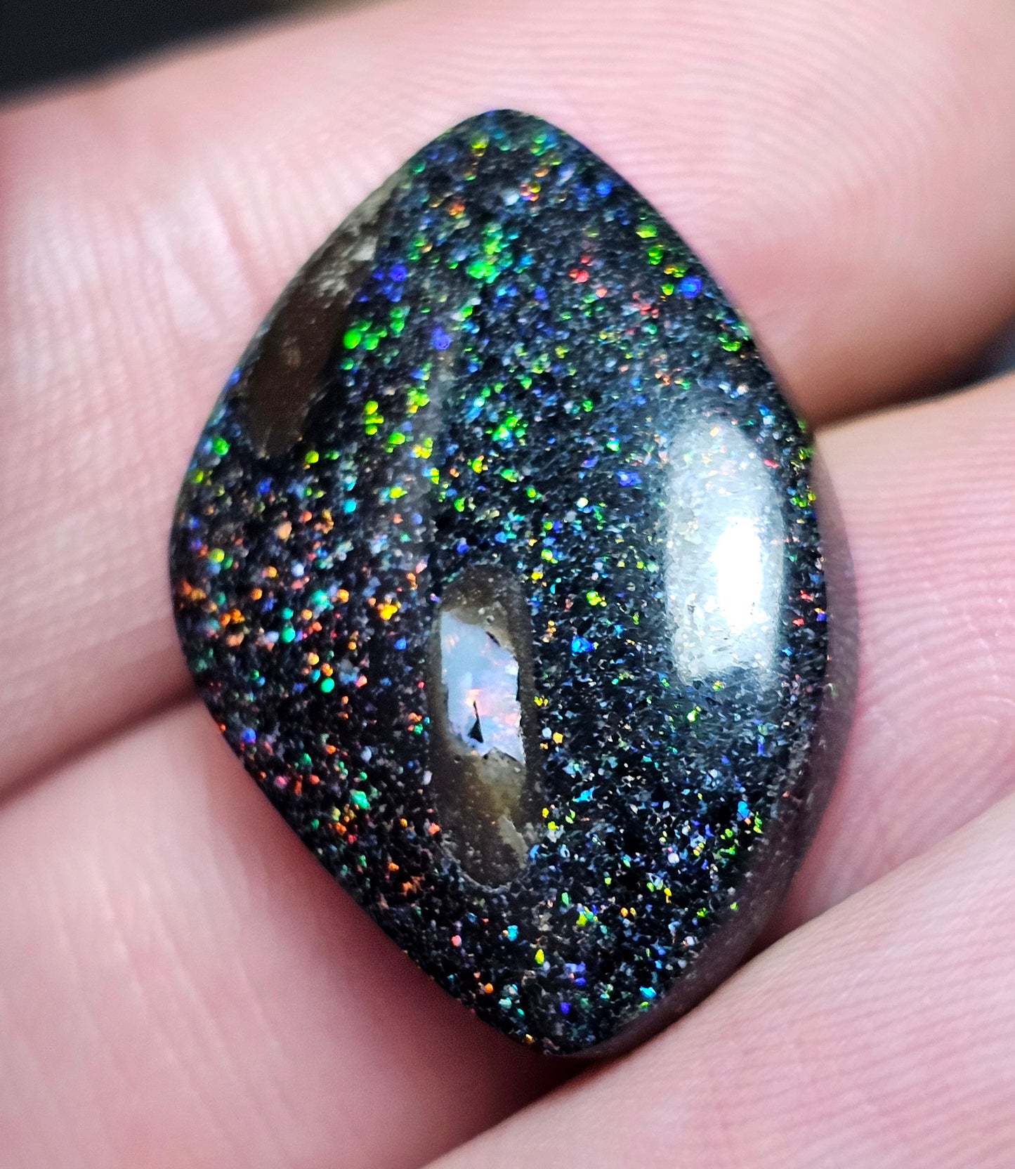 15cts Fairy Opal with an Inlay of an Opal chip - Opal Art (OA65)