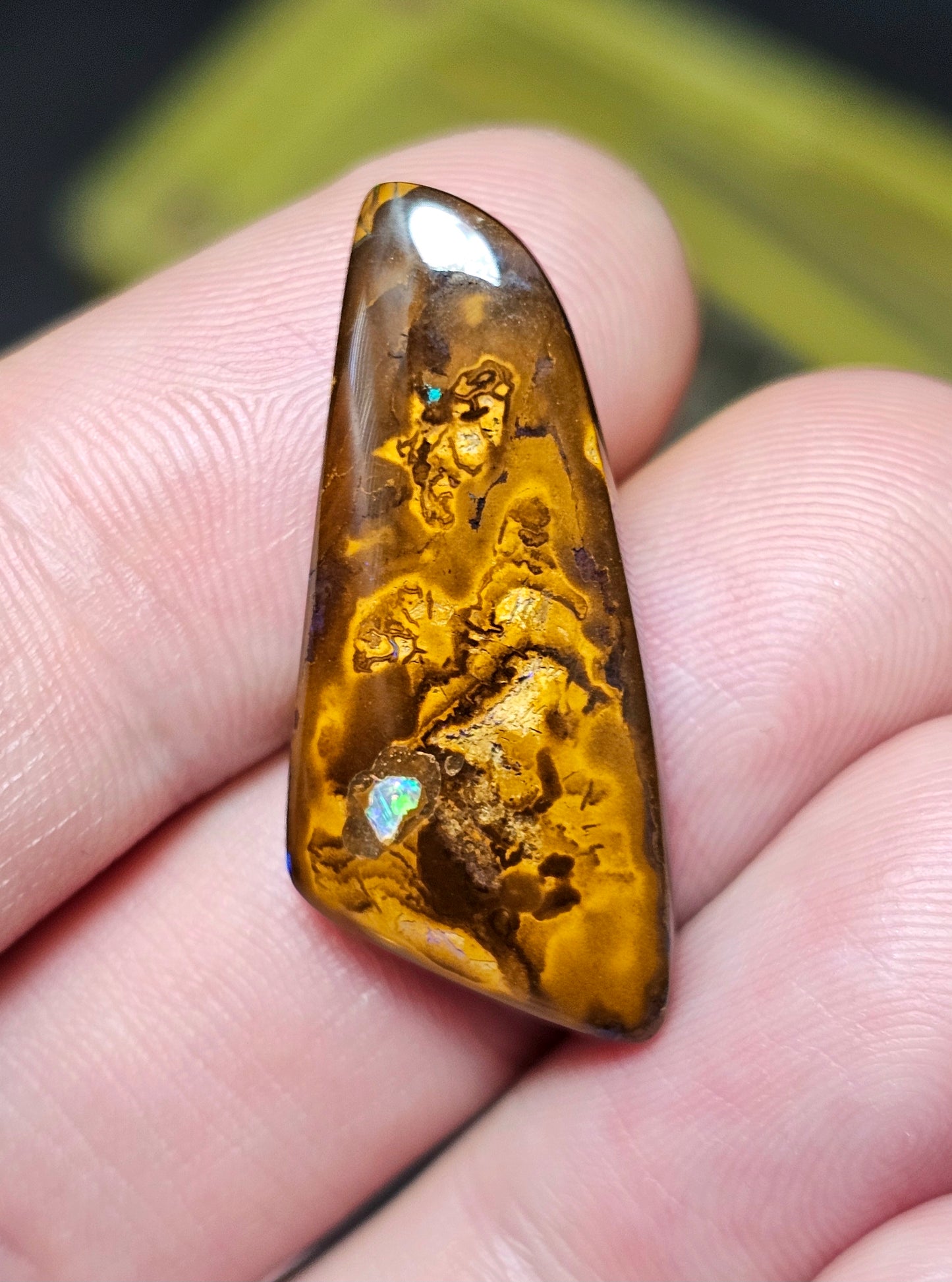 21cts Classy Boulder Opal with an Inlay of an Opal chip - Opal Art (OA64)