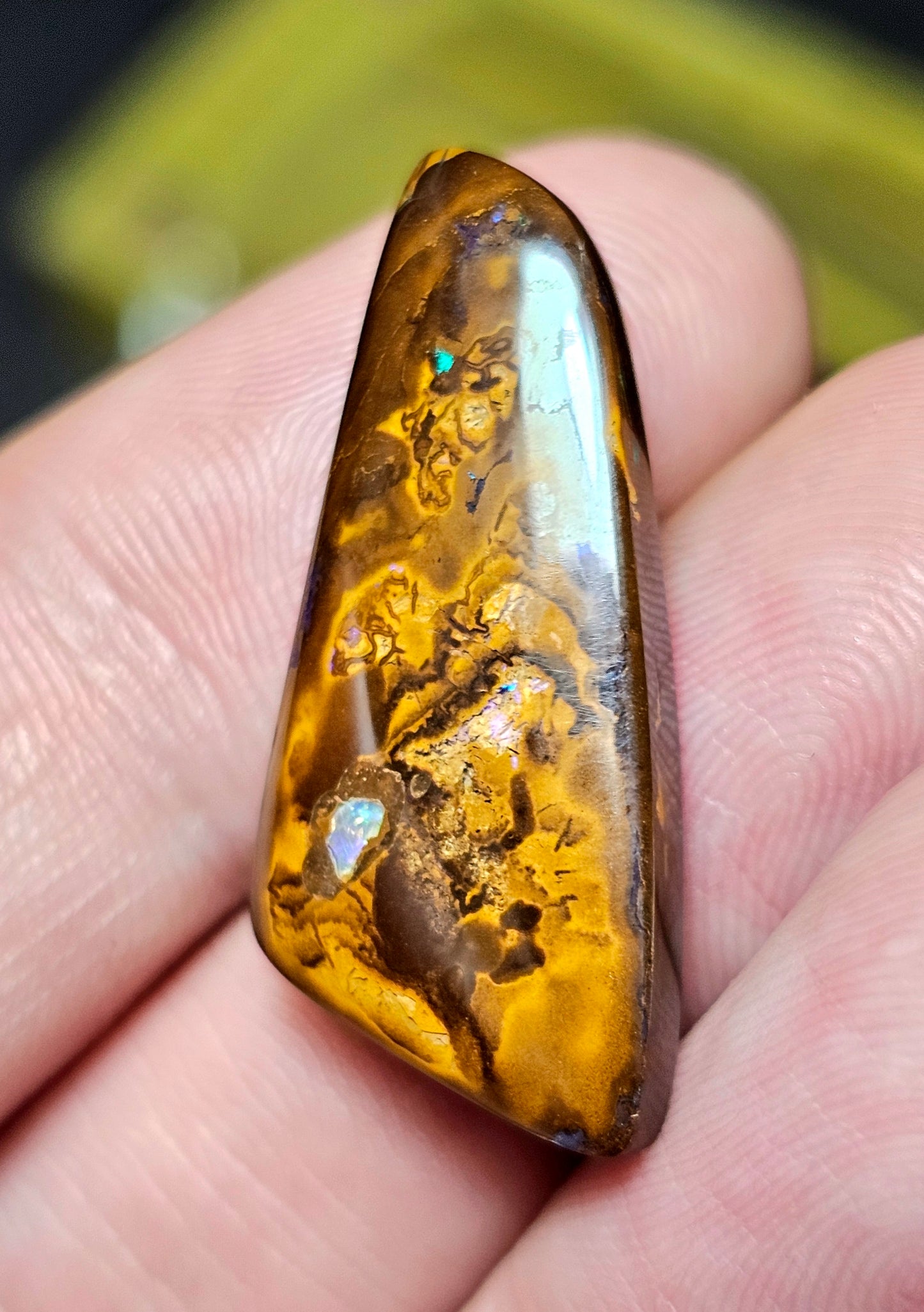 21cts Classy Boulder Opal with an Inlay of an Opal chip - Opal Art (OA64)