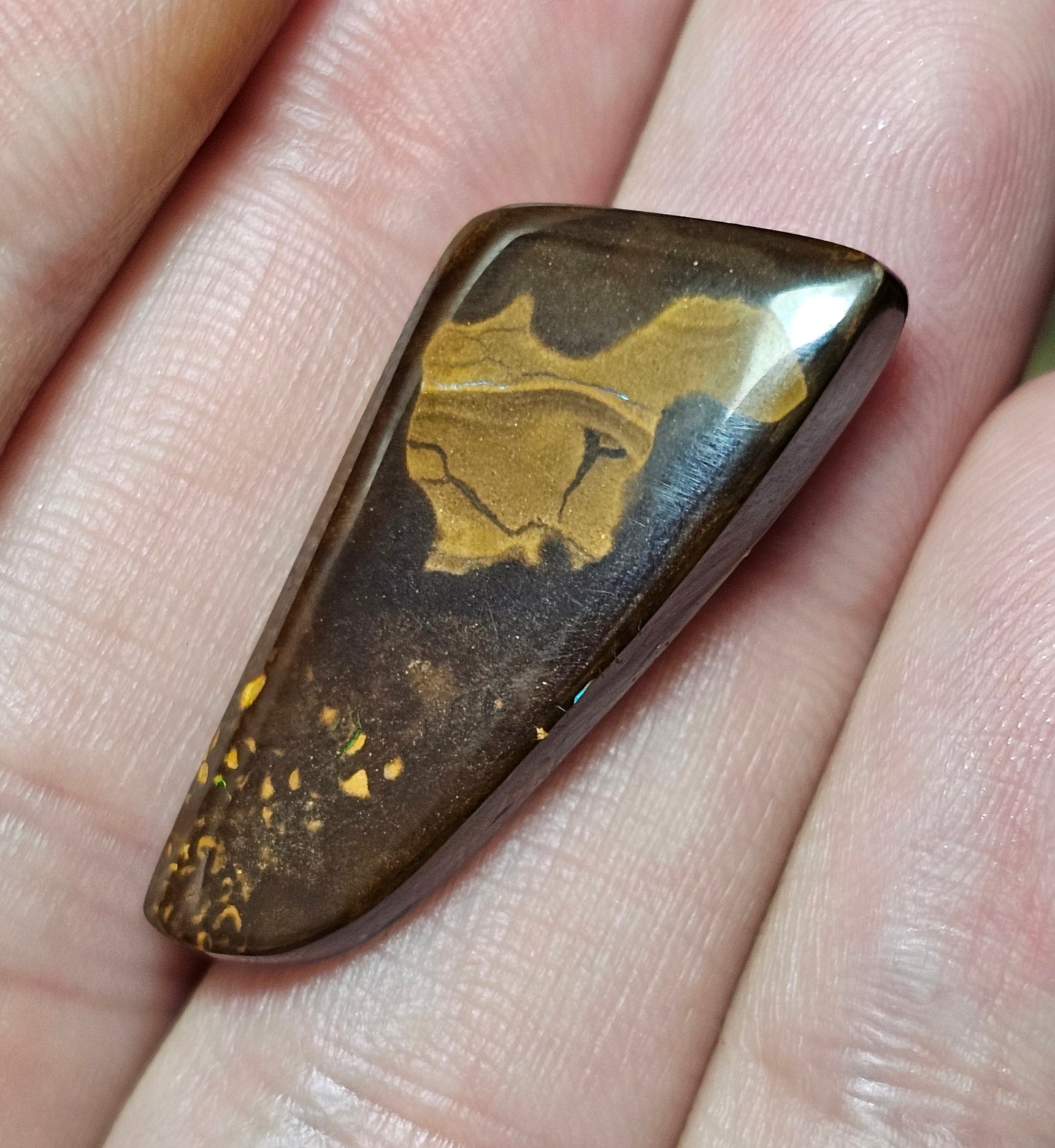 21cts Classy Boulder Opal with an Inlay of an Opal chip - Opal Art (OA64)