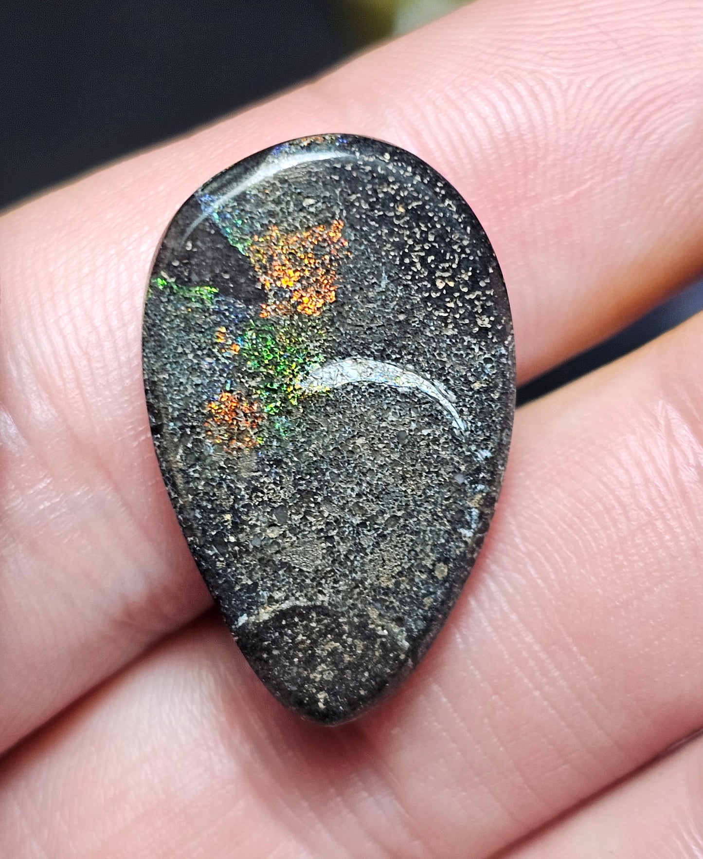 15cts Unique Fairy Opal with an Inlay of an Opal chip - Opal Art (OA63)