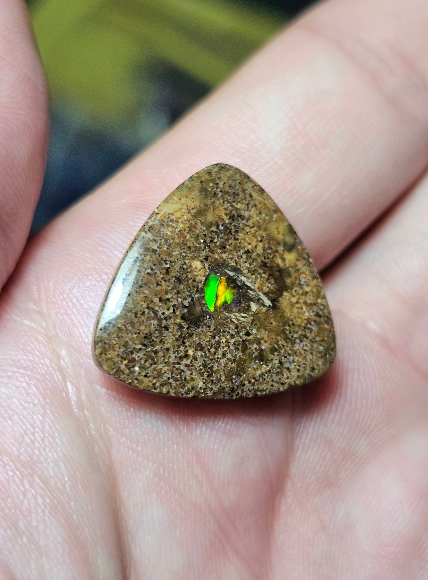 13cts Boulder Opal with an Inlay of an Opal chip - Opal Art (OA62)