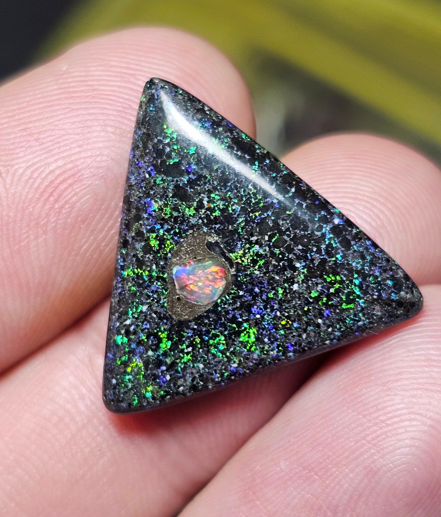 9.50cts Fairy Opal with an Inlay of an Opal chip - Opal Art (OA61)