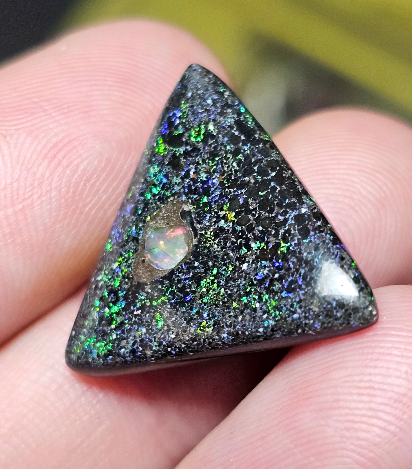 9.50cts Fairy Opal with an Inlay of an Opal chip - Opal Art (OA61)