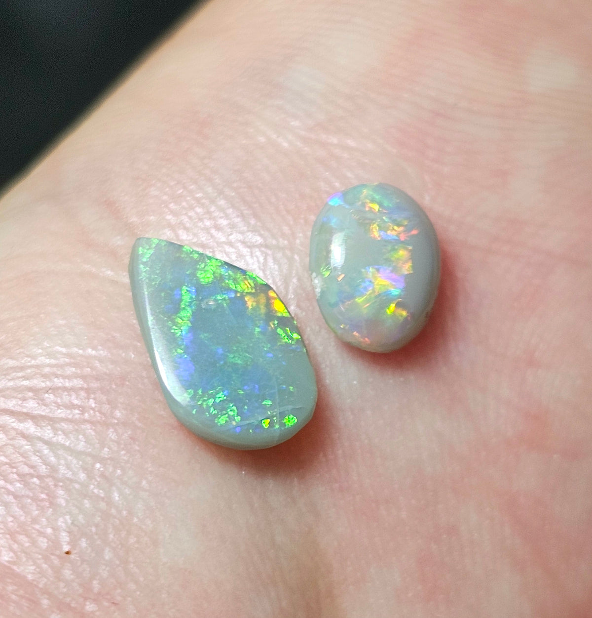 1.50cts 2 x Solid L/Ridge Solid Opals-  WEEKLY SPECIAL PRICE LRA3