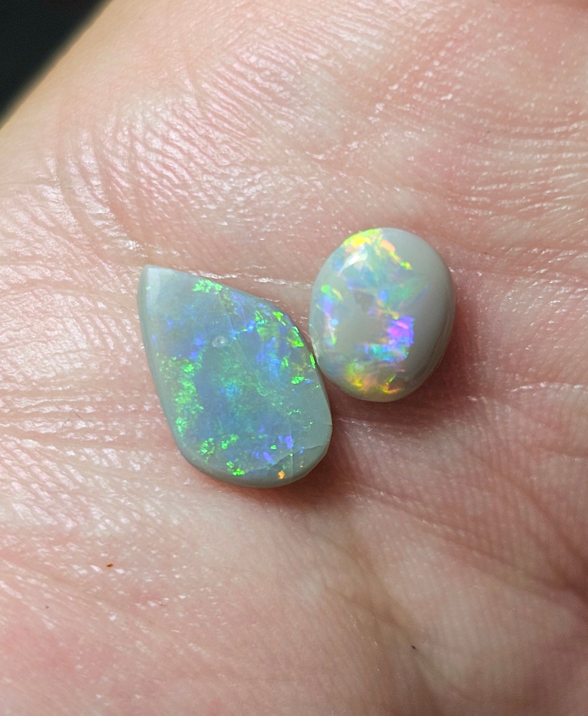 1.50cts 2 x Solid L/Ridge Solid Opals-  WEEKLY SPECIAL PRICE LRA3