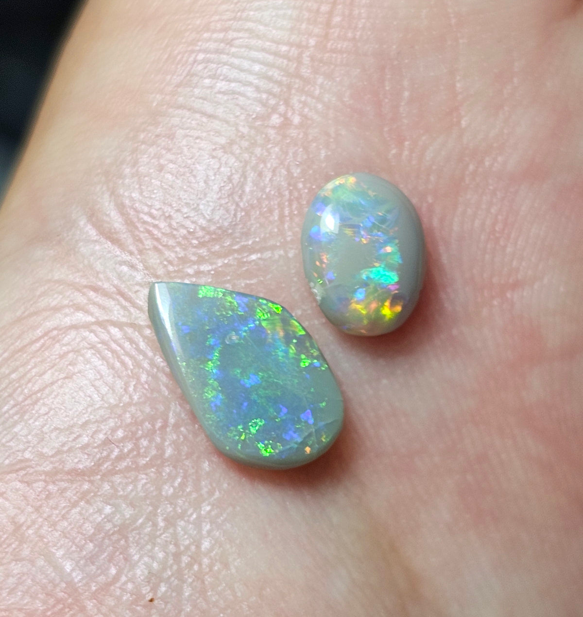 1.50cts 2 x Solid L/Ridge Solid Opals-  WEEKLY SPECIAL PRICE LRA3