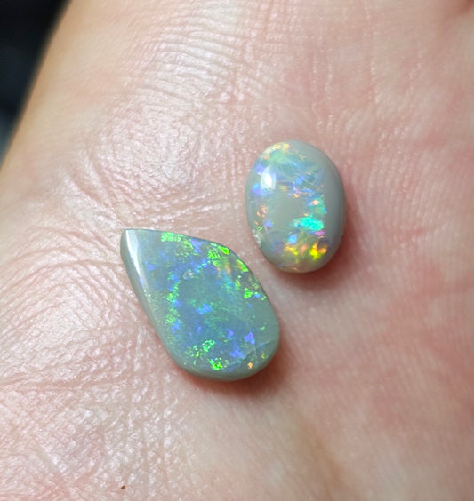 1.50cts 2 x Solid L/Ridge Solid Opals-  WEEKLY SPECIAL PRICE LRA3