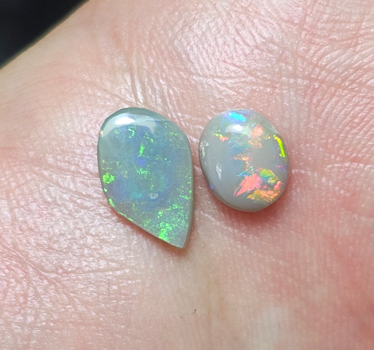 1.50cts 2 x Solid L/Ridge Solid Opals-  WEEKLY SPECIAL PRICE LRA3