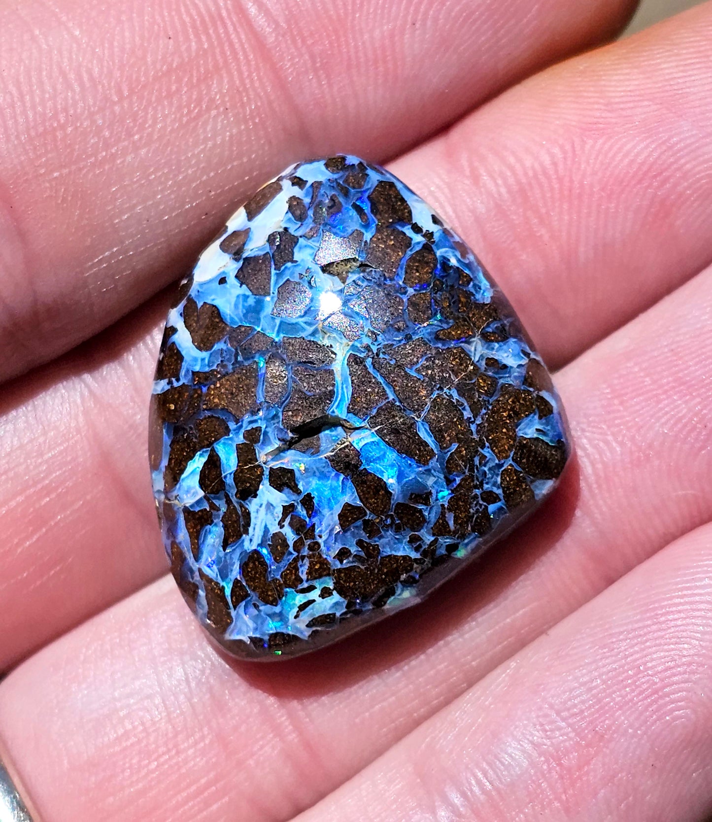 Glacier Boulder Opal! Unique Gem at 55cts!