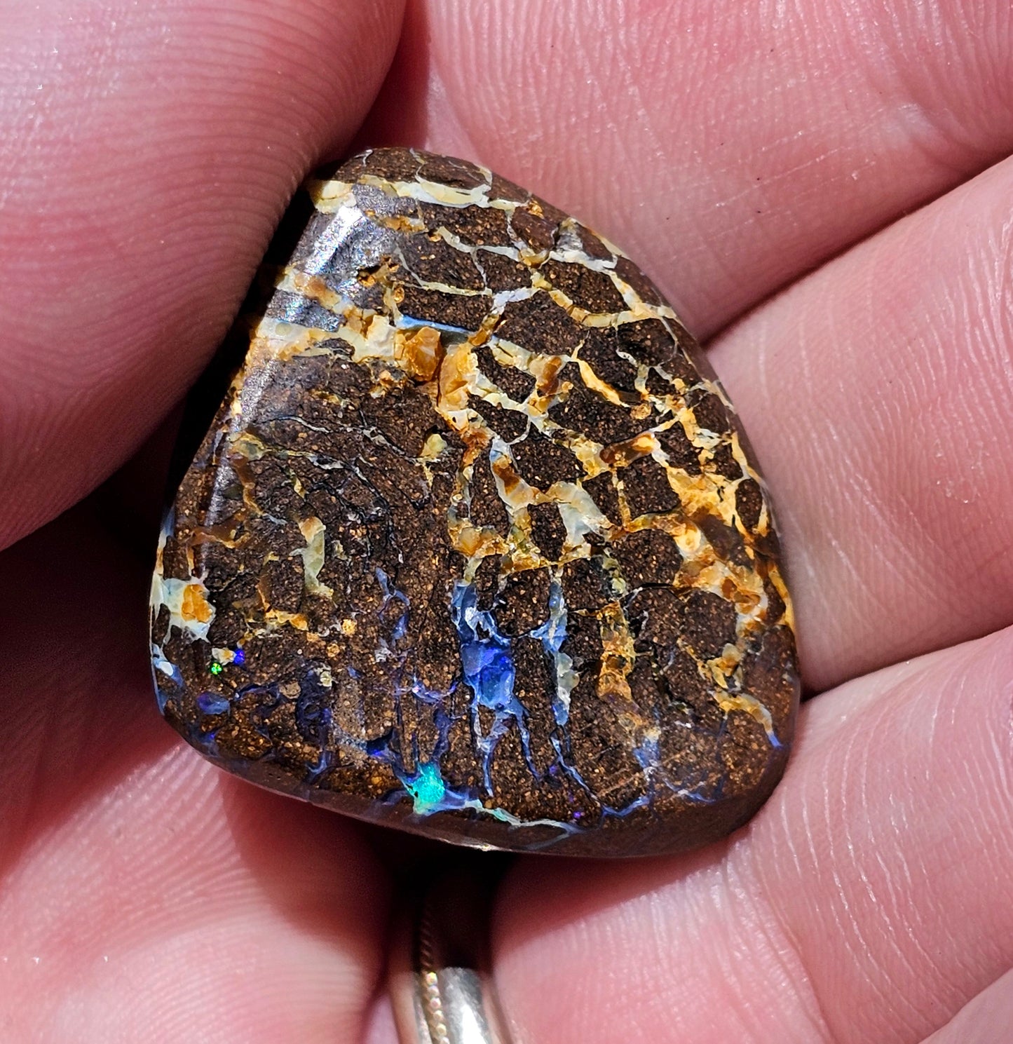 Glacier Boulder Opal! Unique Gem at 55cts!