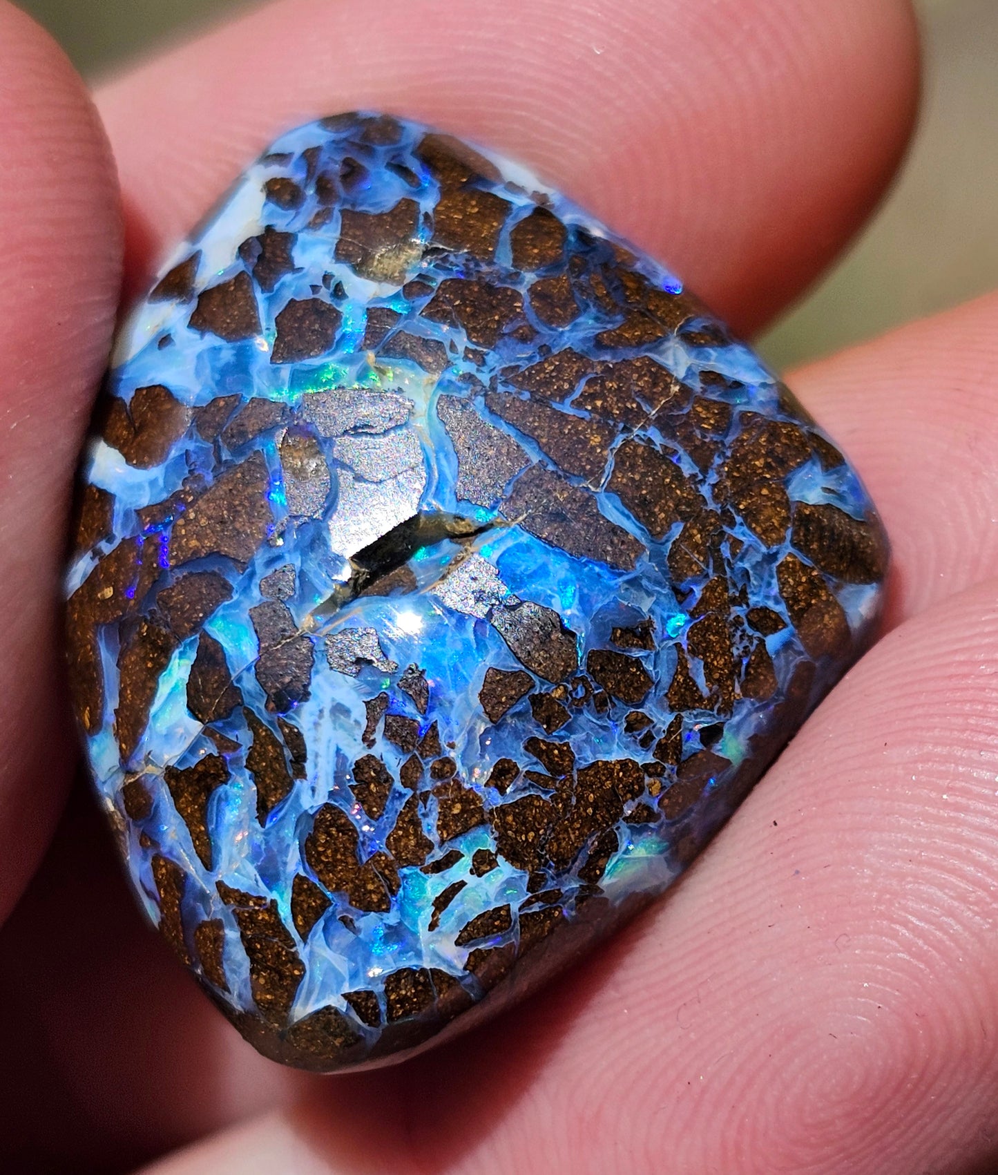 Glacier Boulder Opal! Unique Gem at 55cts!