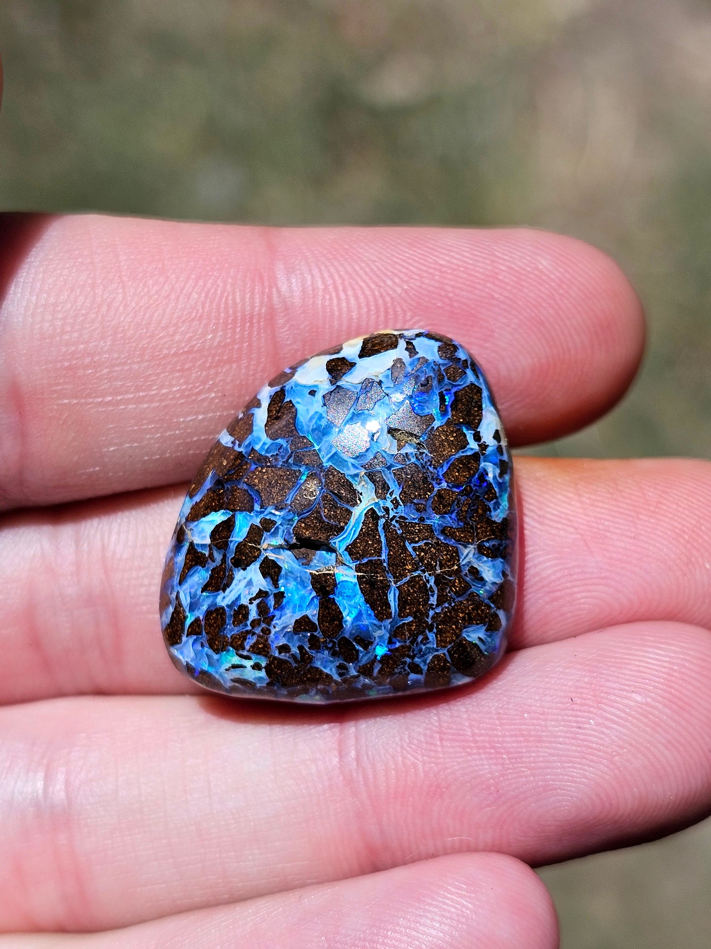 Glacier Boulder Opal! Unique Gem at 55cts!